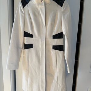 Via Spiga White and Black Trench Coat